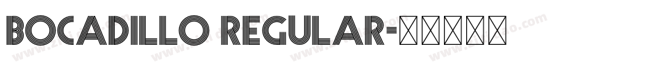 Bocadillo Regular字体转换